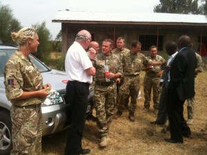 Ndururi Primary School with the R.A.F volunteers and headmaster